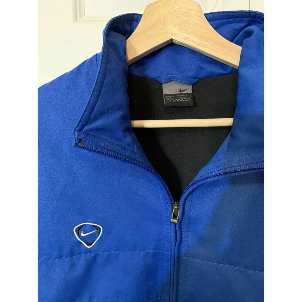 Vintage Men’s Nike Jacket Sz‎ Medium Full Zip Blue Polyester